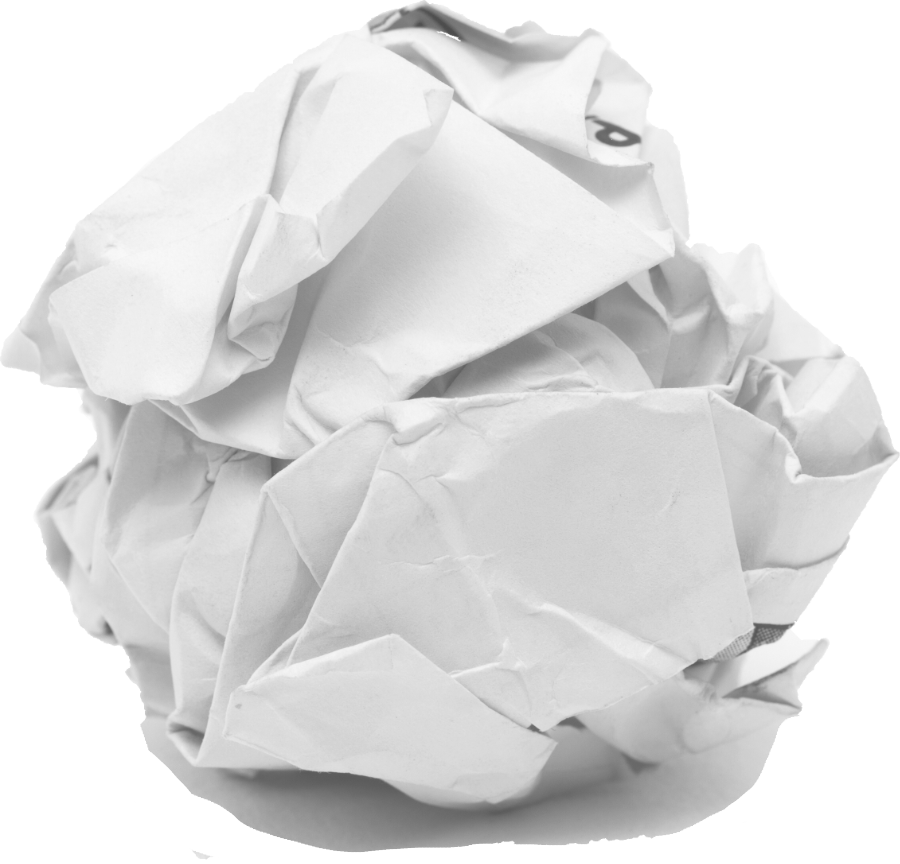 Ein Bild von einem Papierknäuel
