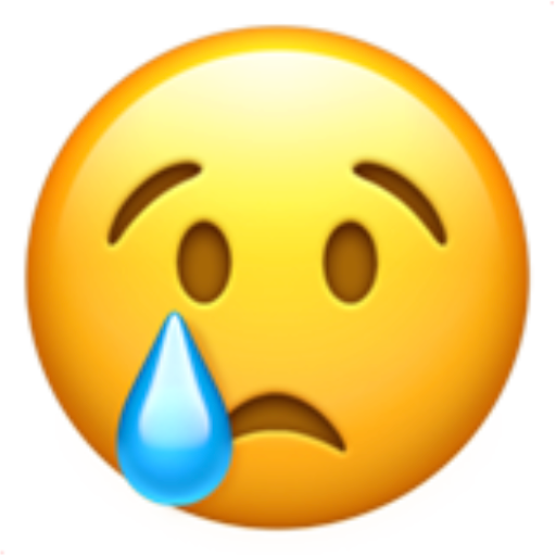 Ein weinendes Emoji Gesicht