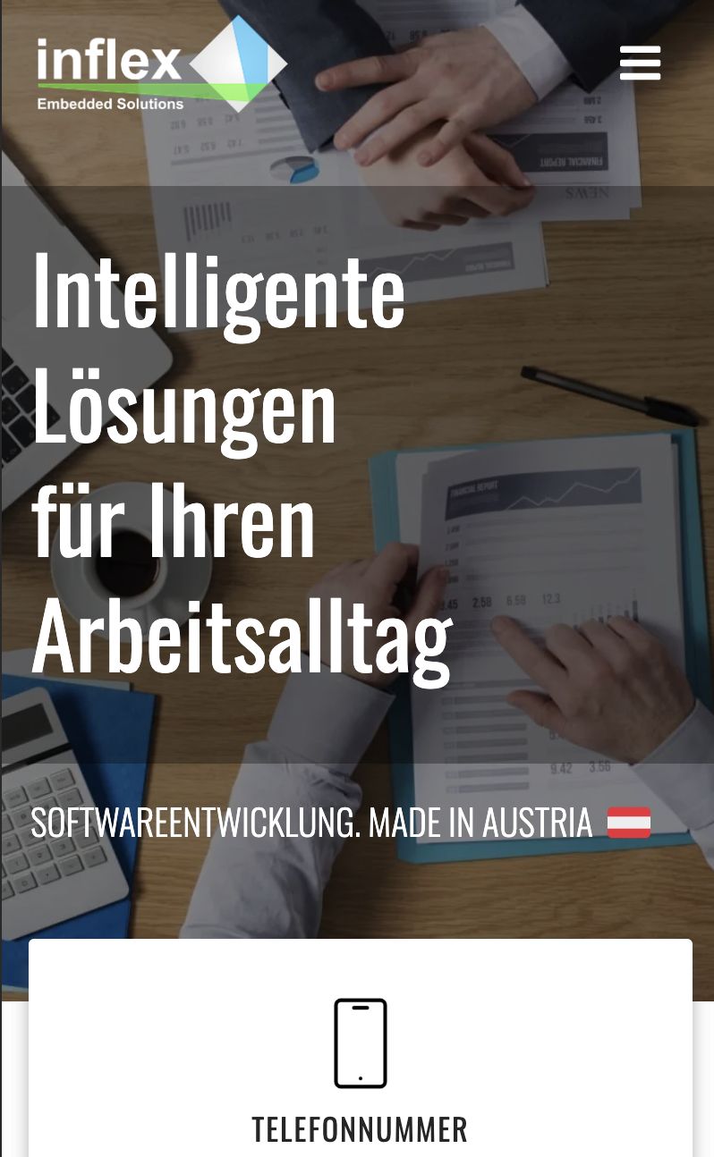 Screenshot von www.inflex