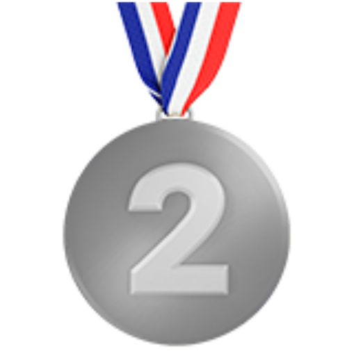 Silbermedaille für Platz 2