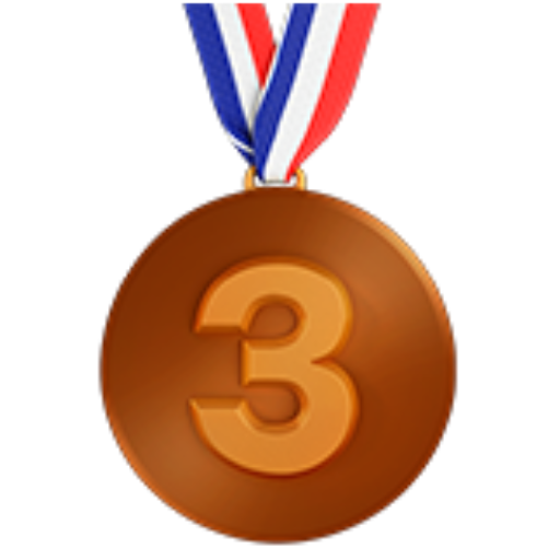 Bronzemedaille für Platz 3