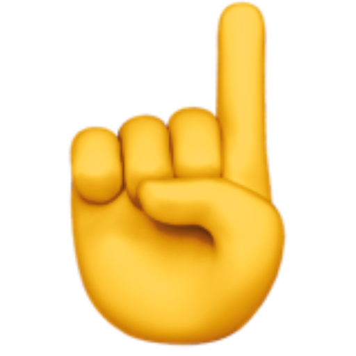 nach oben zeigender Finger-Emoji