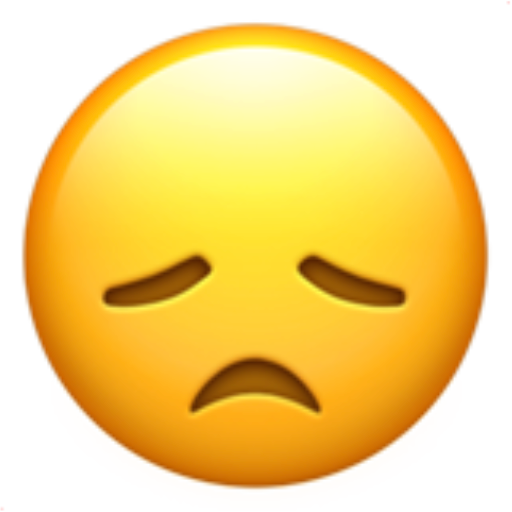 Ein trauriges Emoji Gesicht