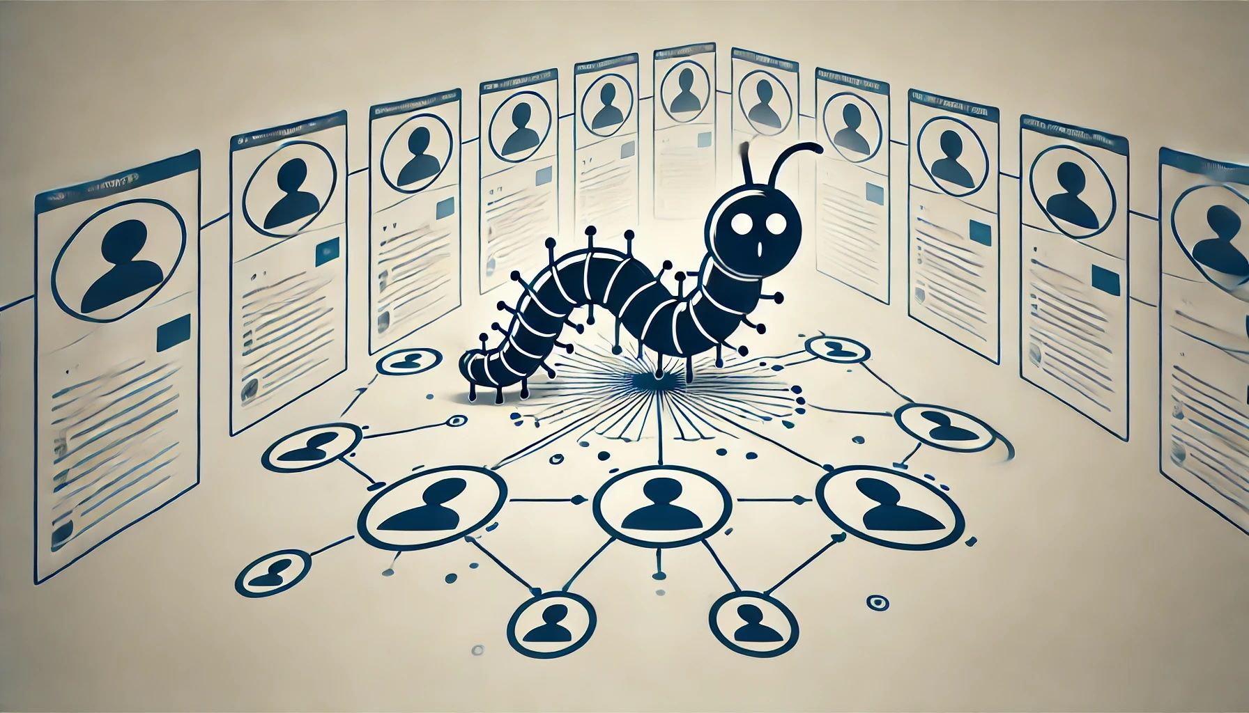 Ein Wurm, der ganz viele Profile mit dem Samy-Wurm XSS infiziert hat