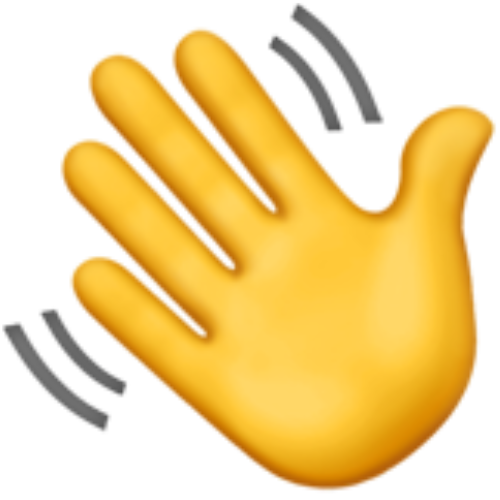 Eine winkende Hand Emoji