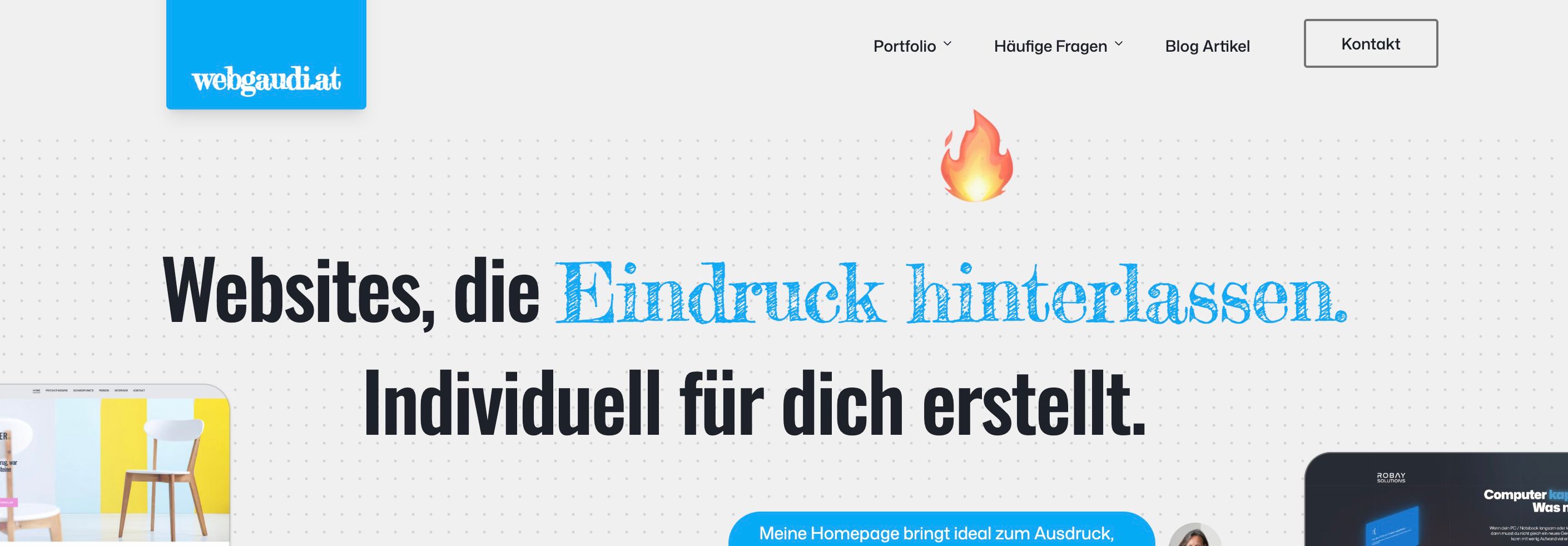 Screenshot von webgaudi.at