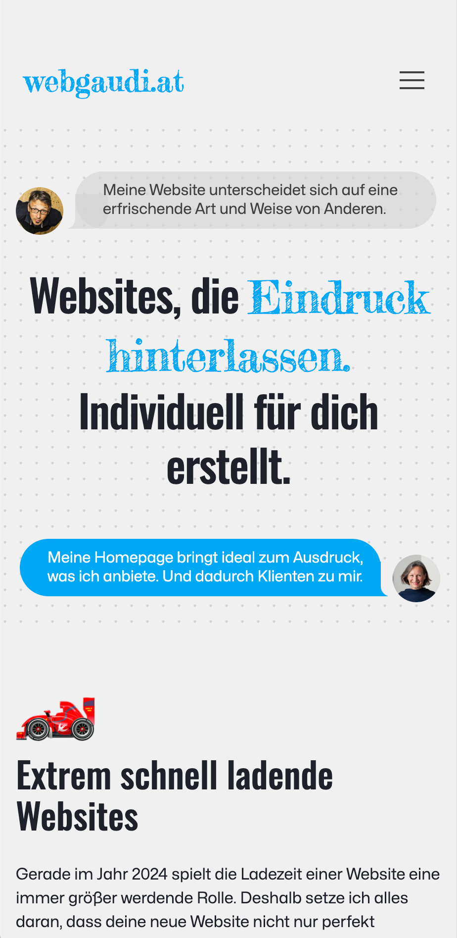 Screenshot von webgaudi.at